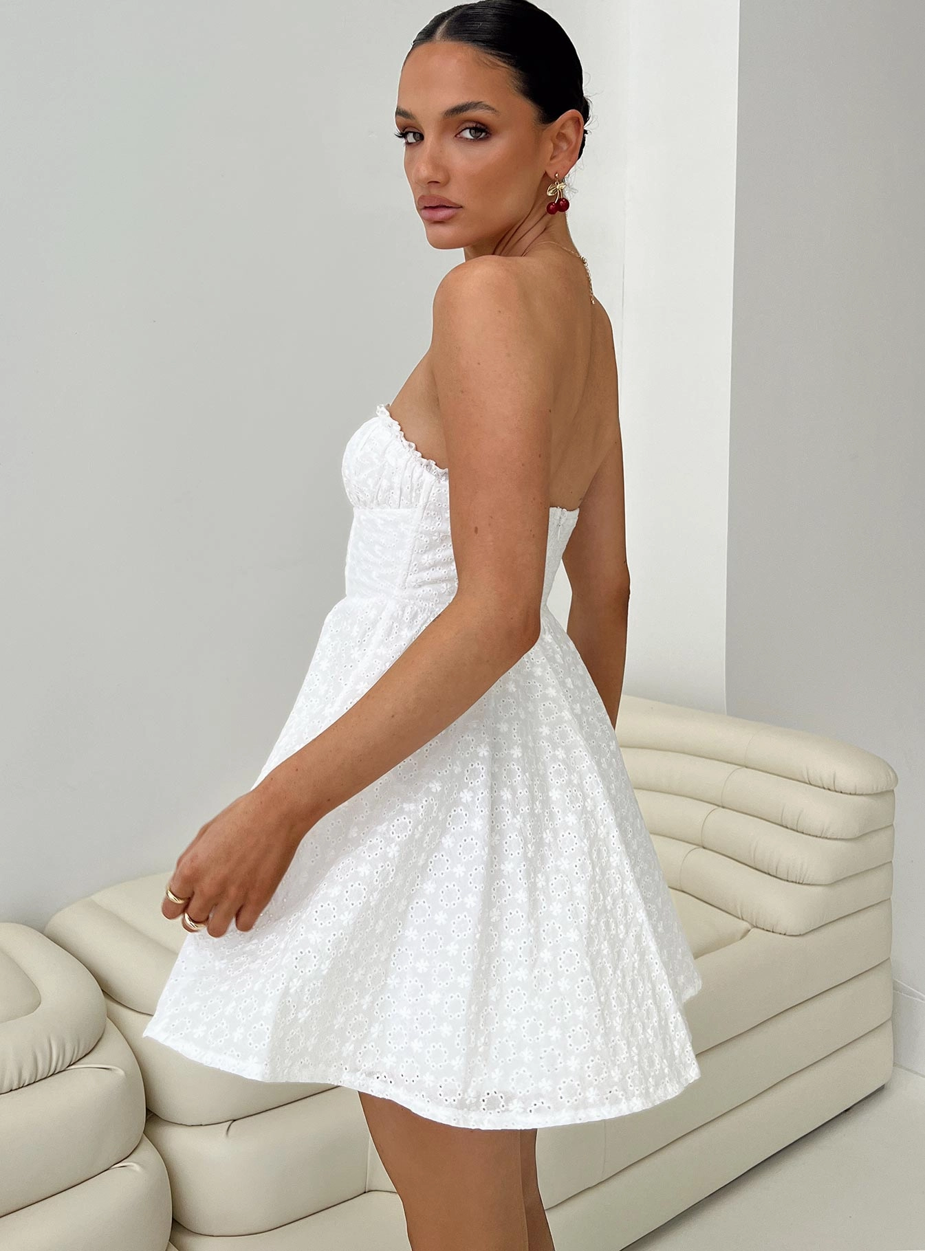 Nataria Strapless Mini Dress White Travel Light