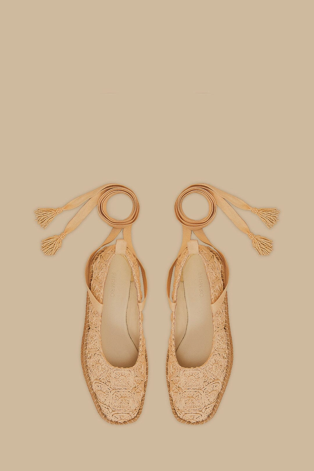 Natural Ballerina Espadrille Flatform Sandal Look Sharp