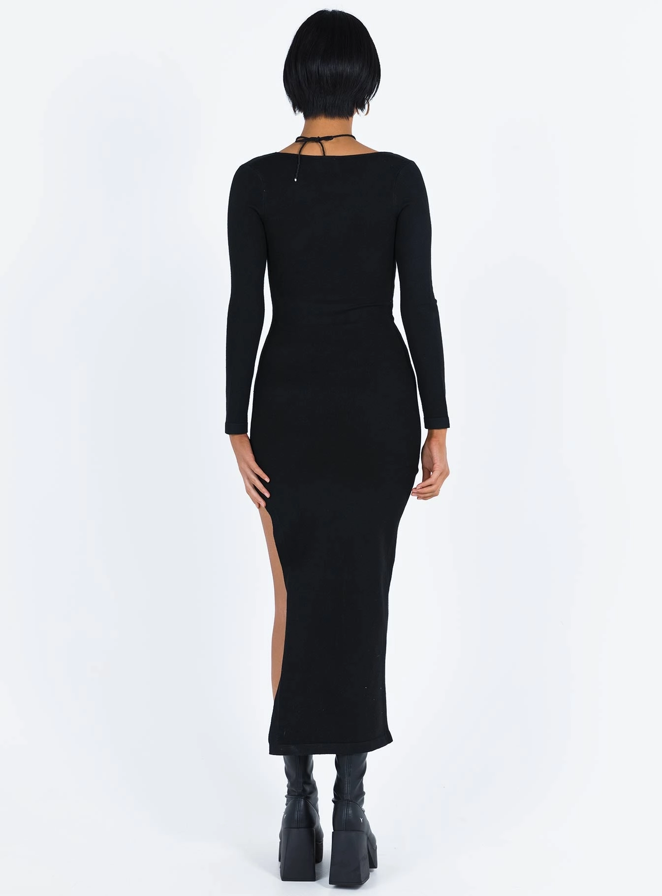 Soft Movement Marple Cut Out Maxi Dress Black