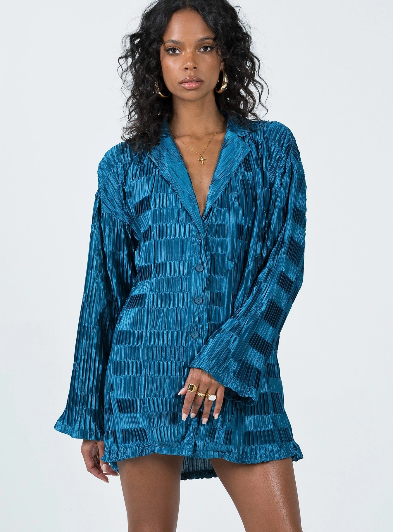 Modern Texture Wilkinson Mini Dress Blue