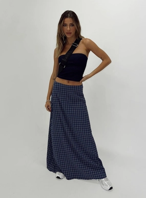 Soft Palette gentle style Janee Maxi Skirt Navy
