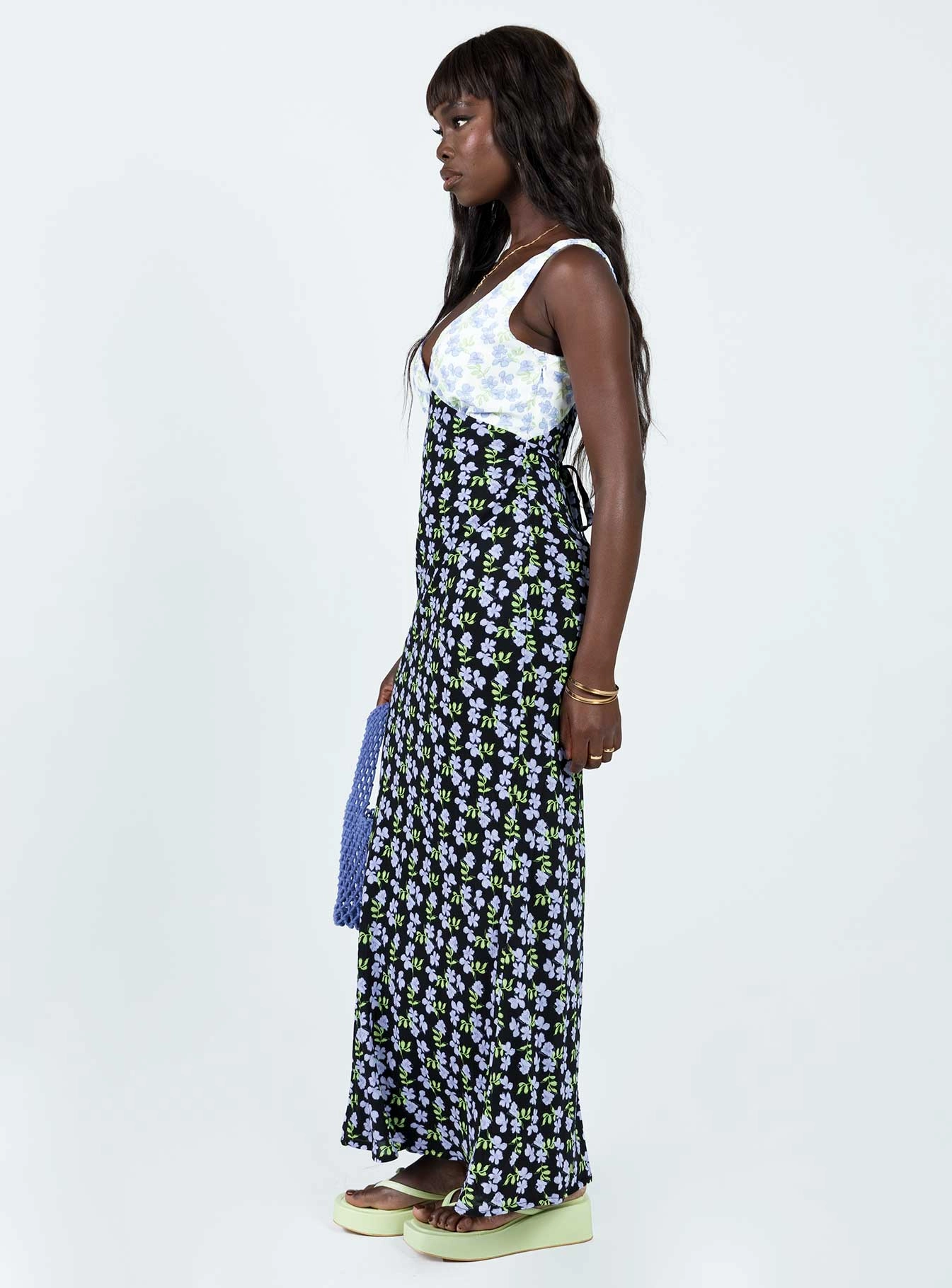 Nellie Maxi Dress Blue / Multi Fresh Fit Natural Fit