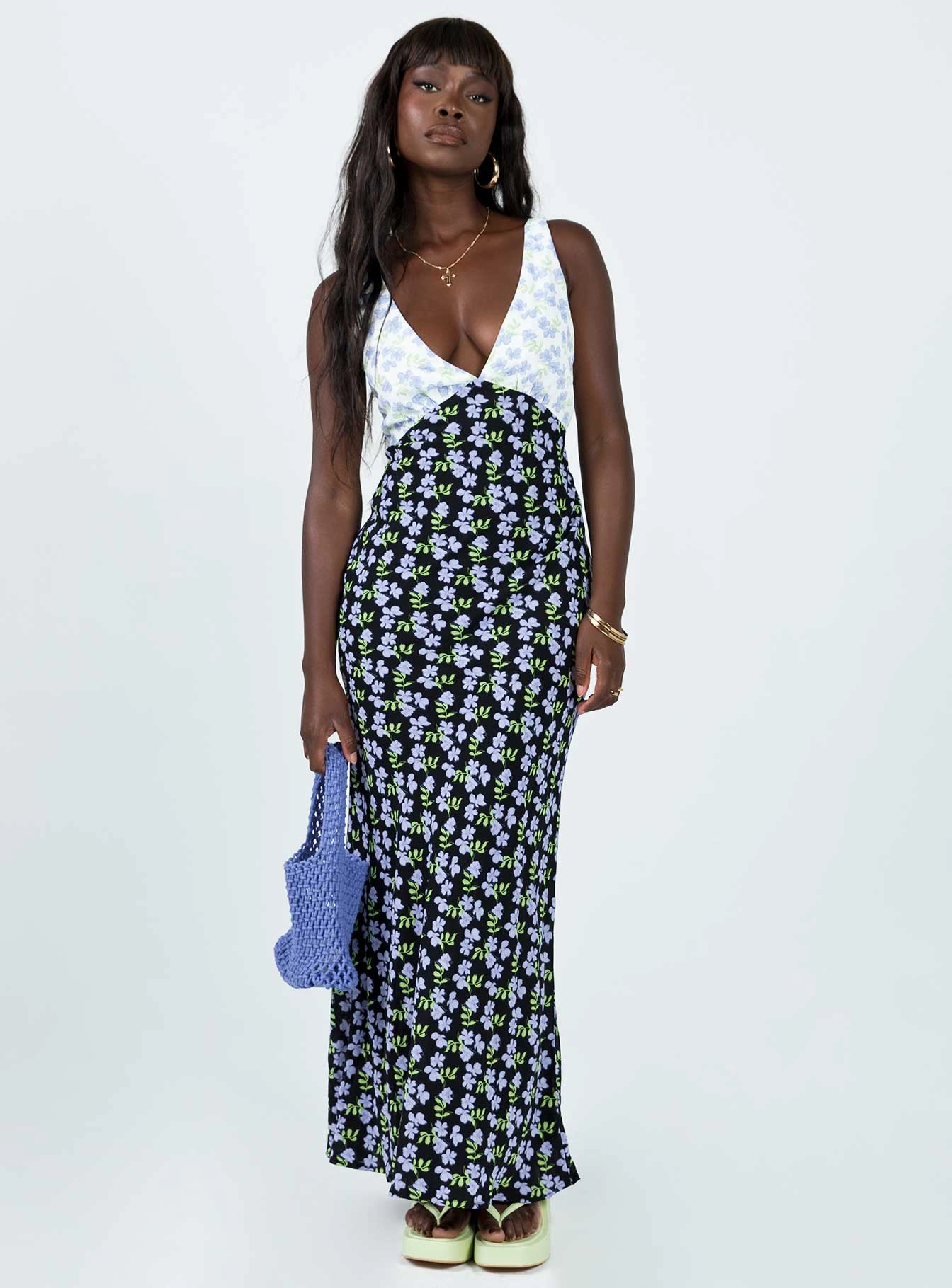 Nellie Maxi Dress Blue / Multi Simple formal dress Timeless-Classic