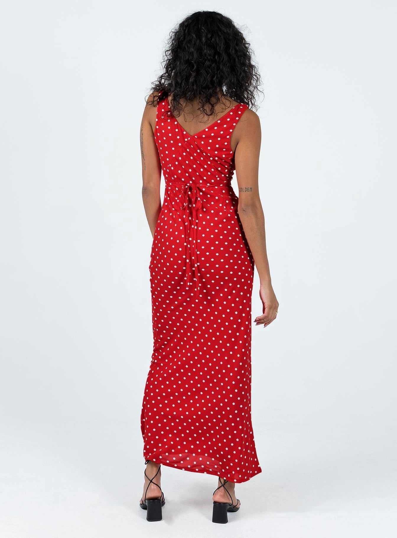 Nellie Maxi Dress Red Polka Dot Fresh Flow