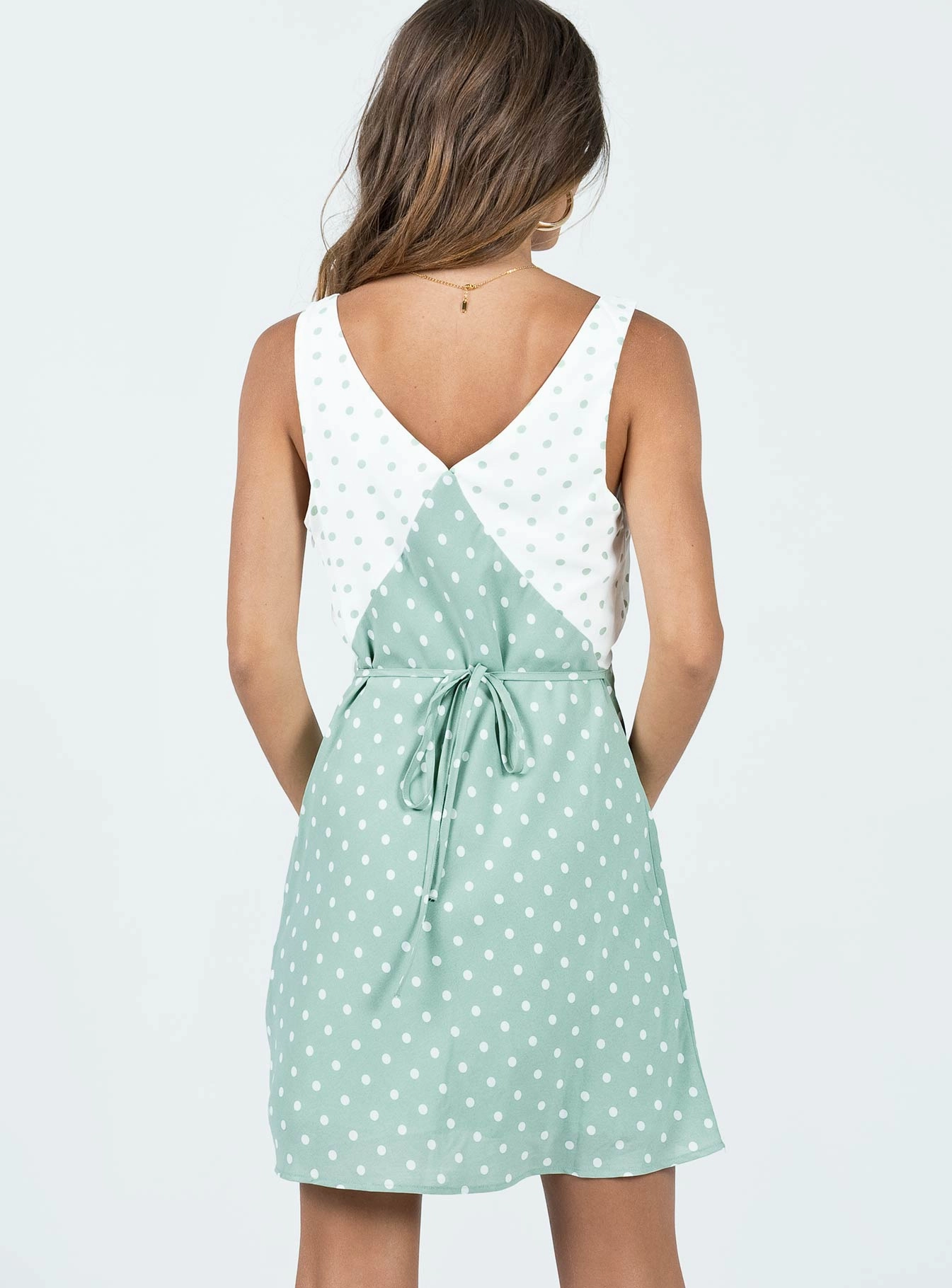 Nellie Mini Dress Mint Polka Dot Breathable Wearable