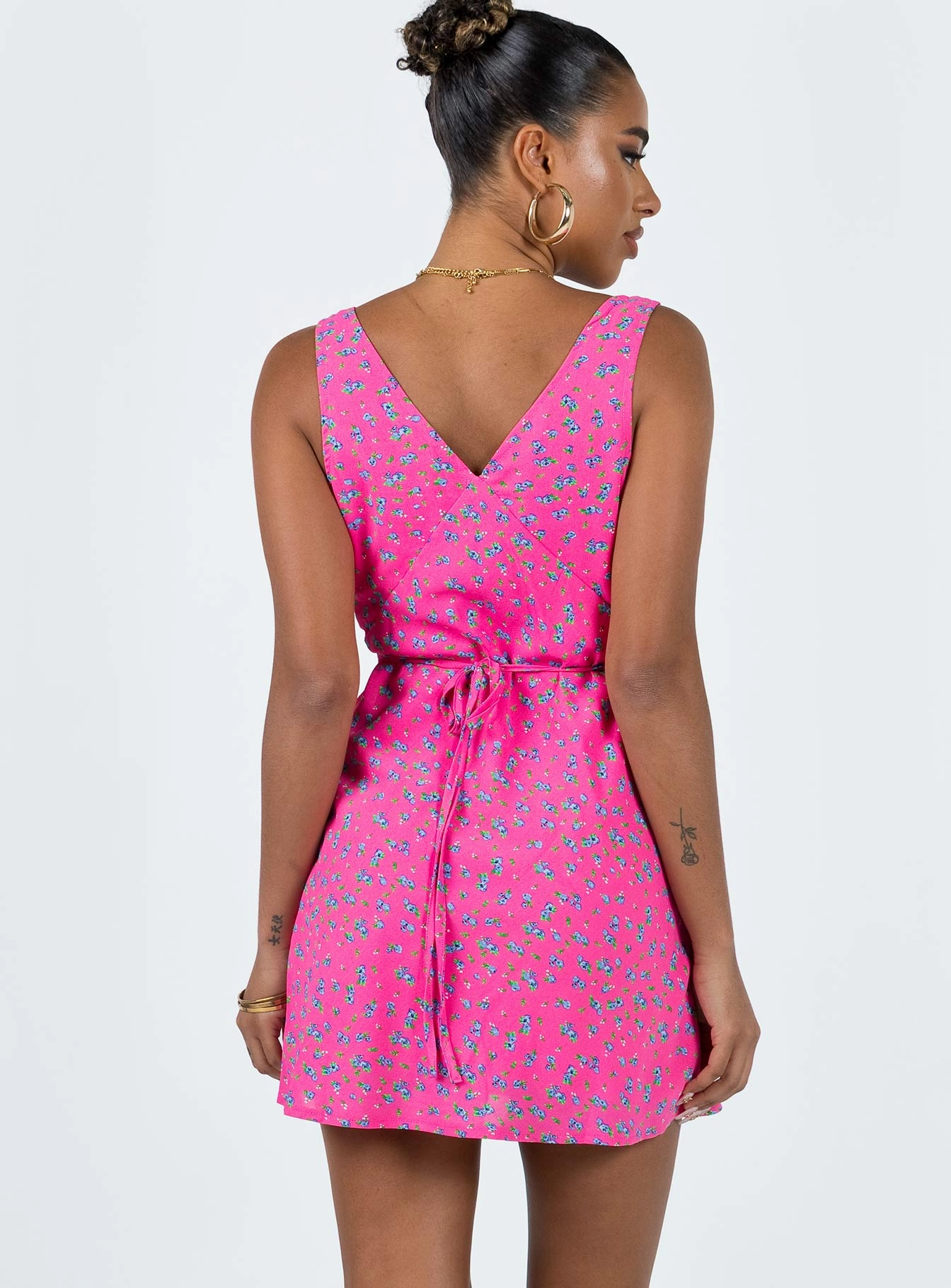 Statement-Piece Nellie Mini Dress Pink Floral