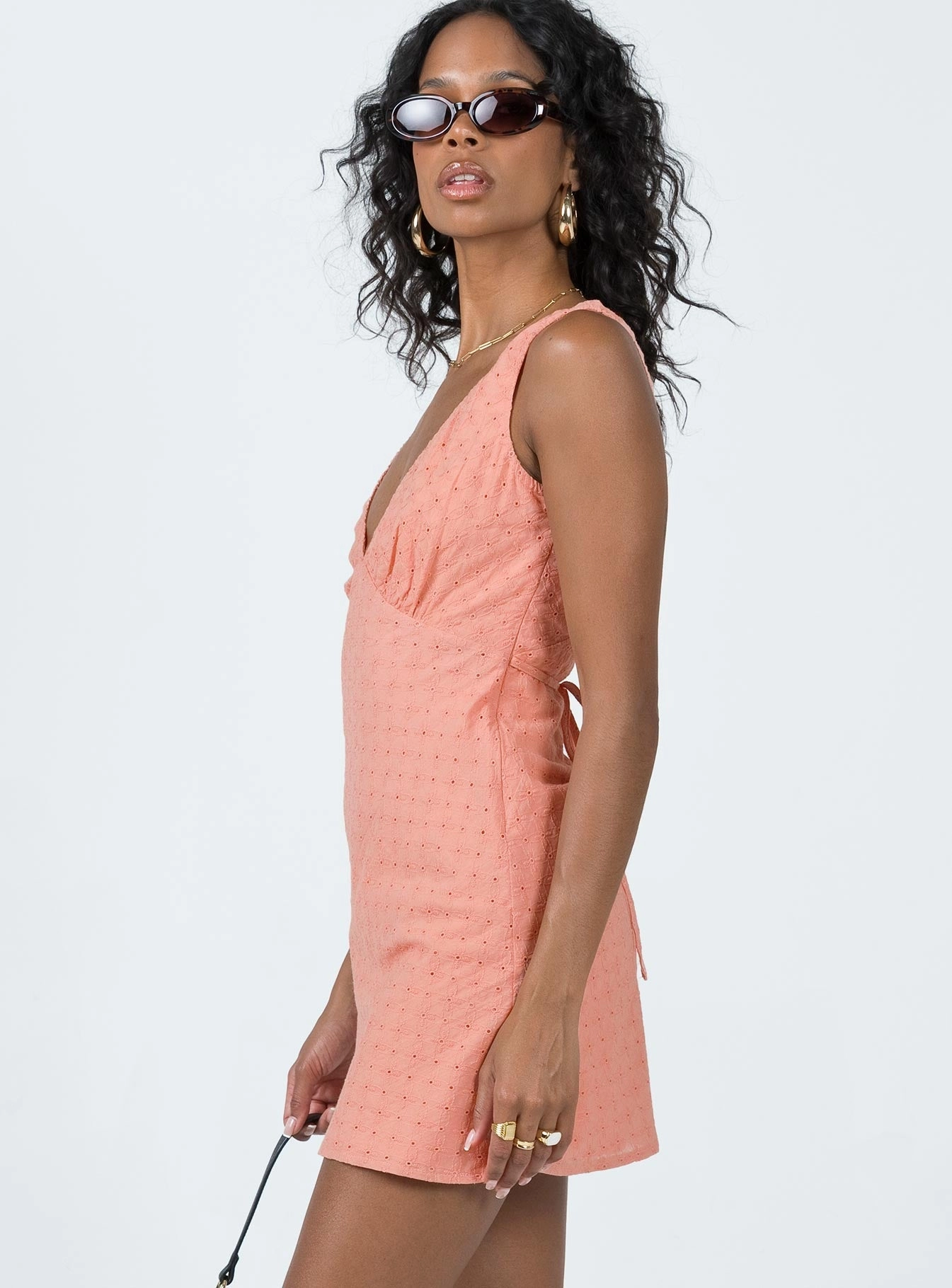 Effortless Vibe Layered Fabric Nellie Mini Dress Rust