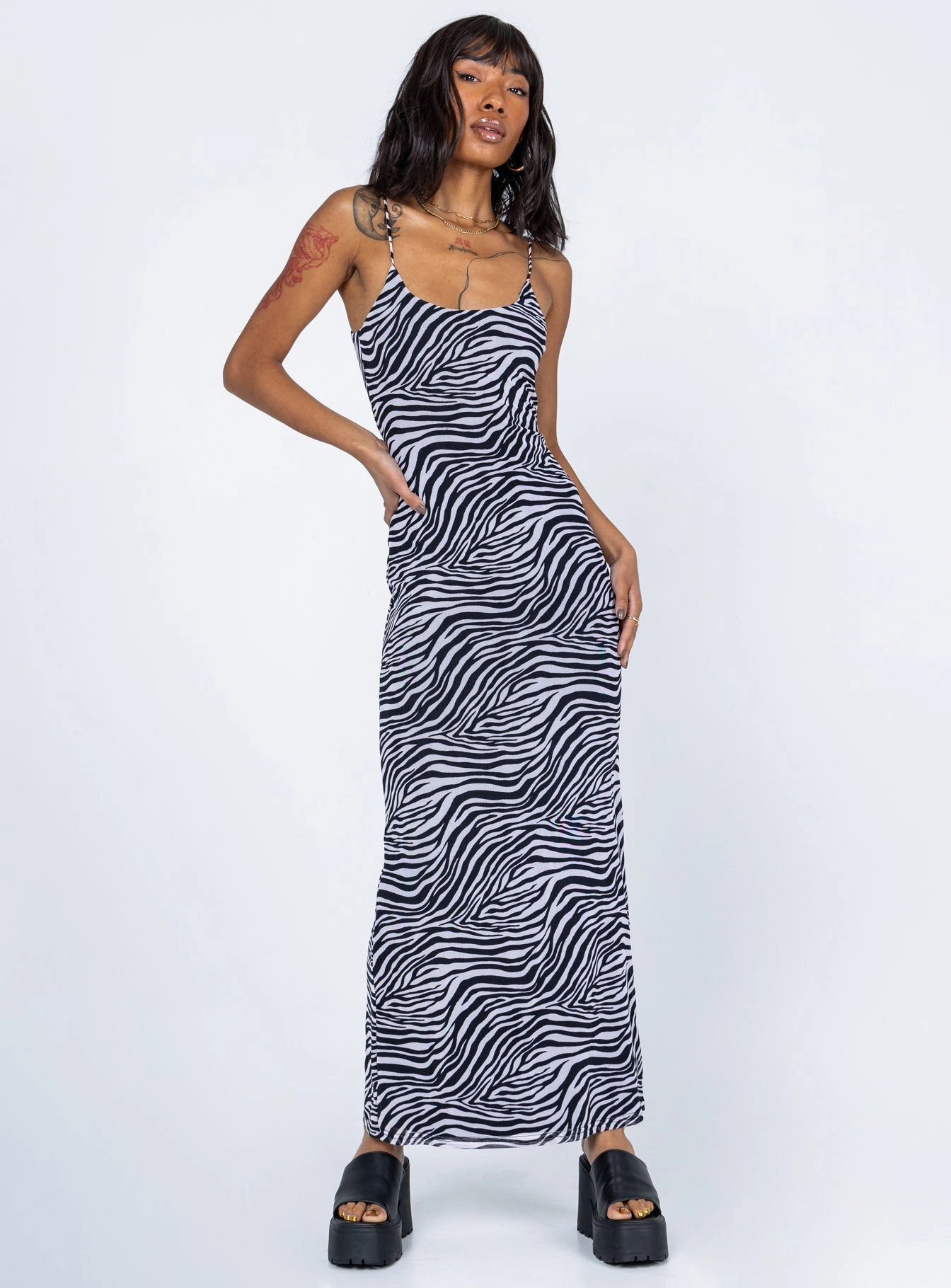 Soft Tone Knox Maxi Dress Zebra