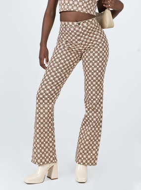 Comfortable Wear Durable Activewear Motel Zoven Trouser Chain Tangle Beige