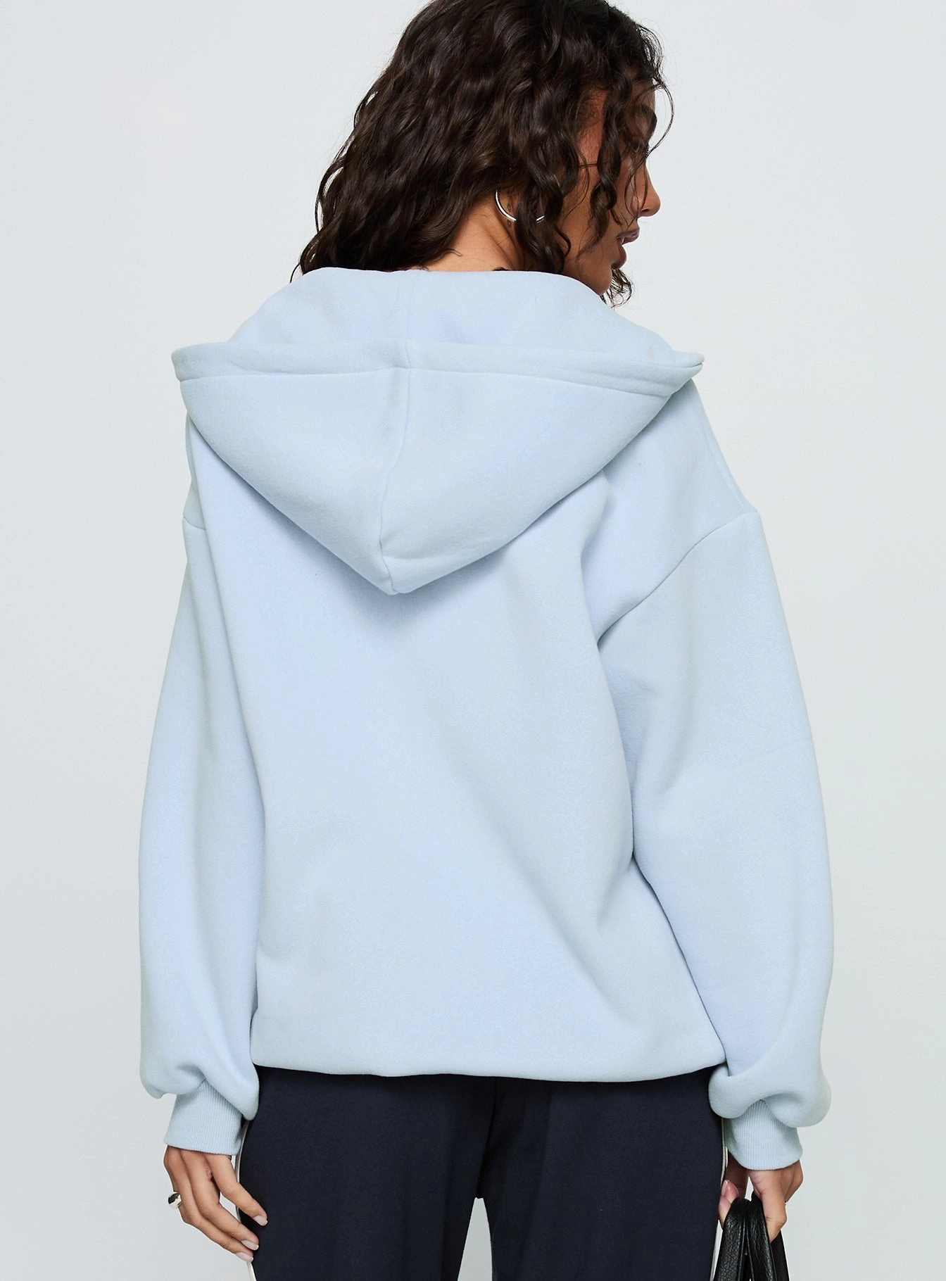 Warm Lining Starblazer Zip Up Graphic Hoodie Blue / Red