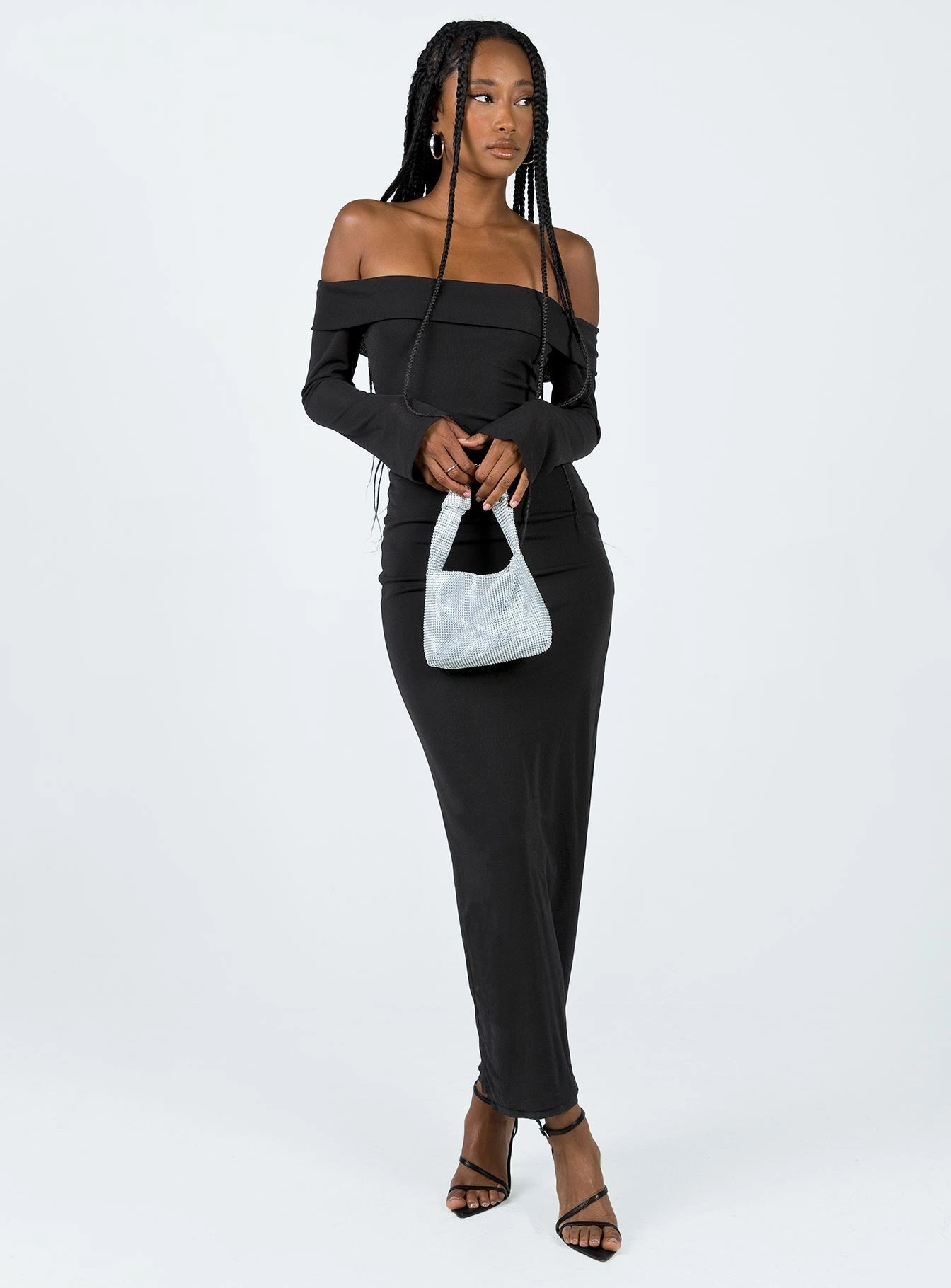Transitional-Wear Maida Maxi Dress Black