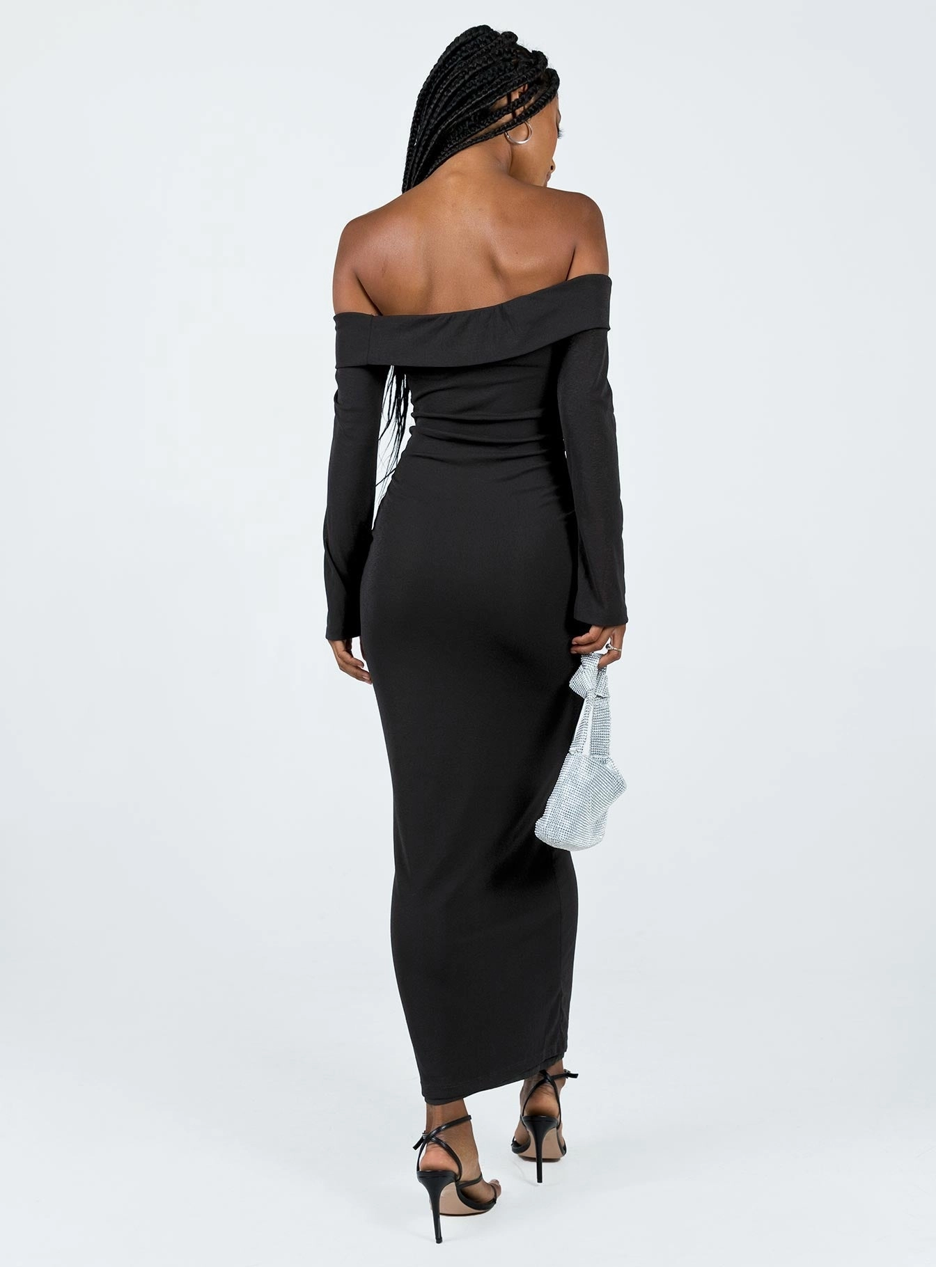 Maida Maxi Dress Black Professional Look Halter neck