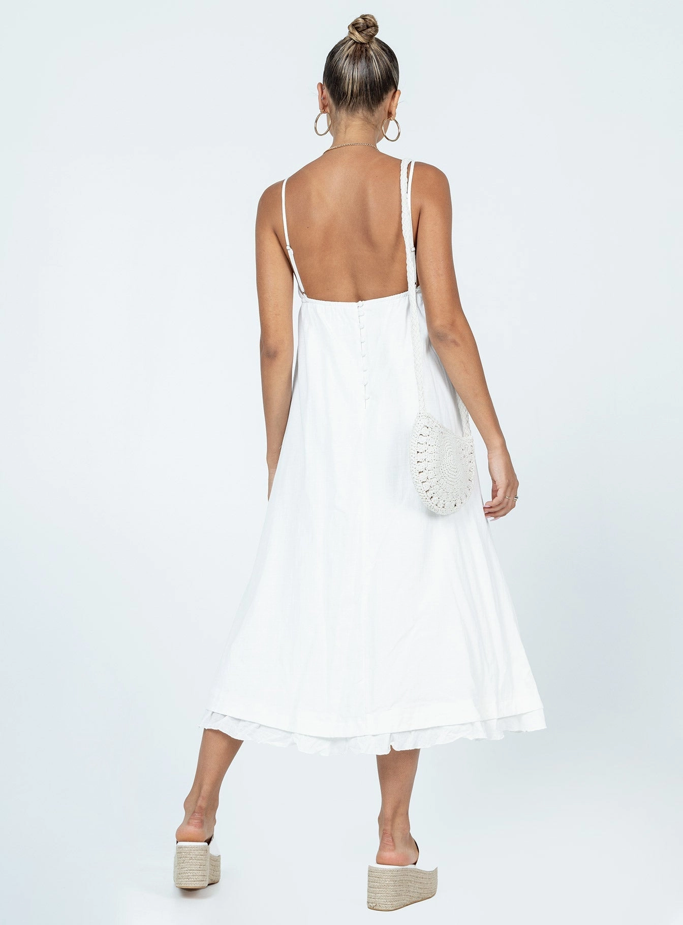 Empress Of Love Maxi Dress White Soft and Stylish Luxe Fit