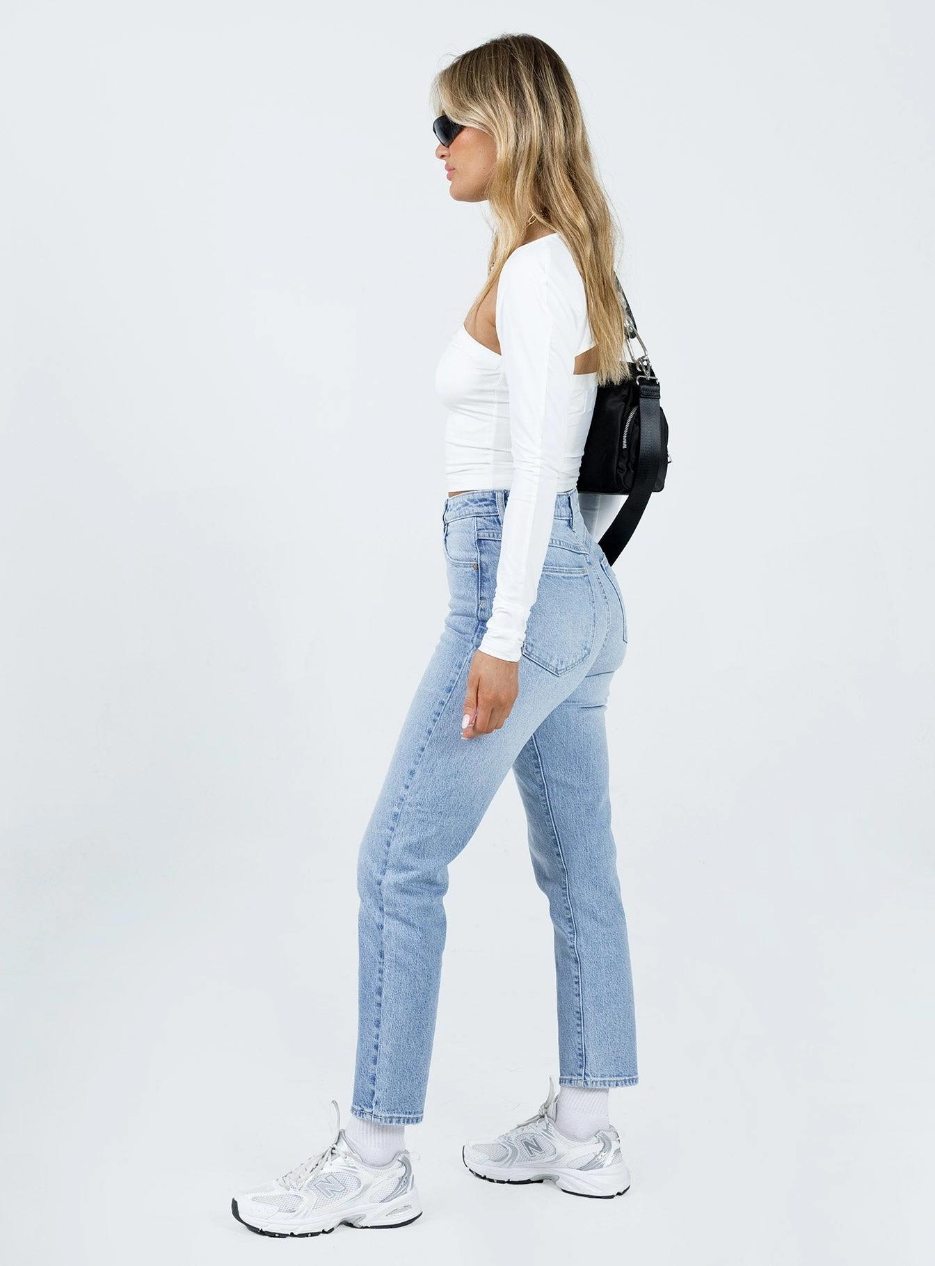 Party Look Couple Look Earthy Abrand 94 High Slim Madelyn  Light Wash Denim