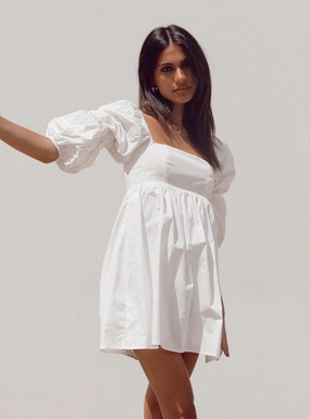 Premium Quality Noha Mini Dress White