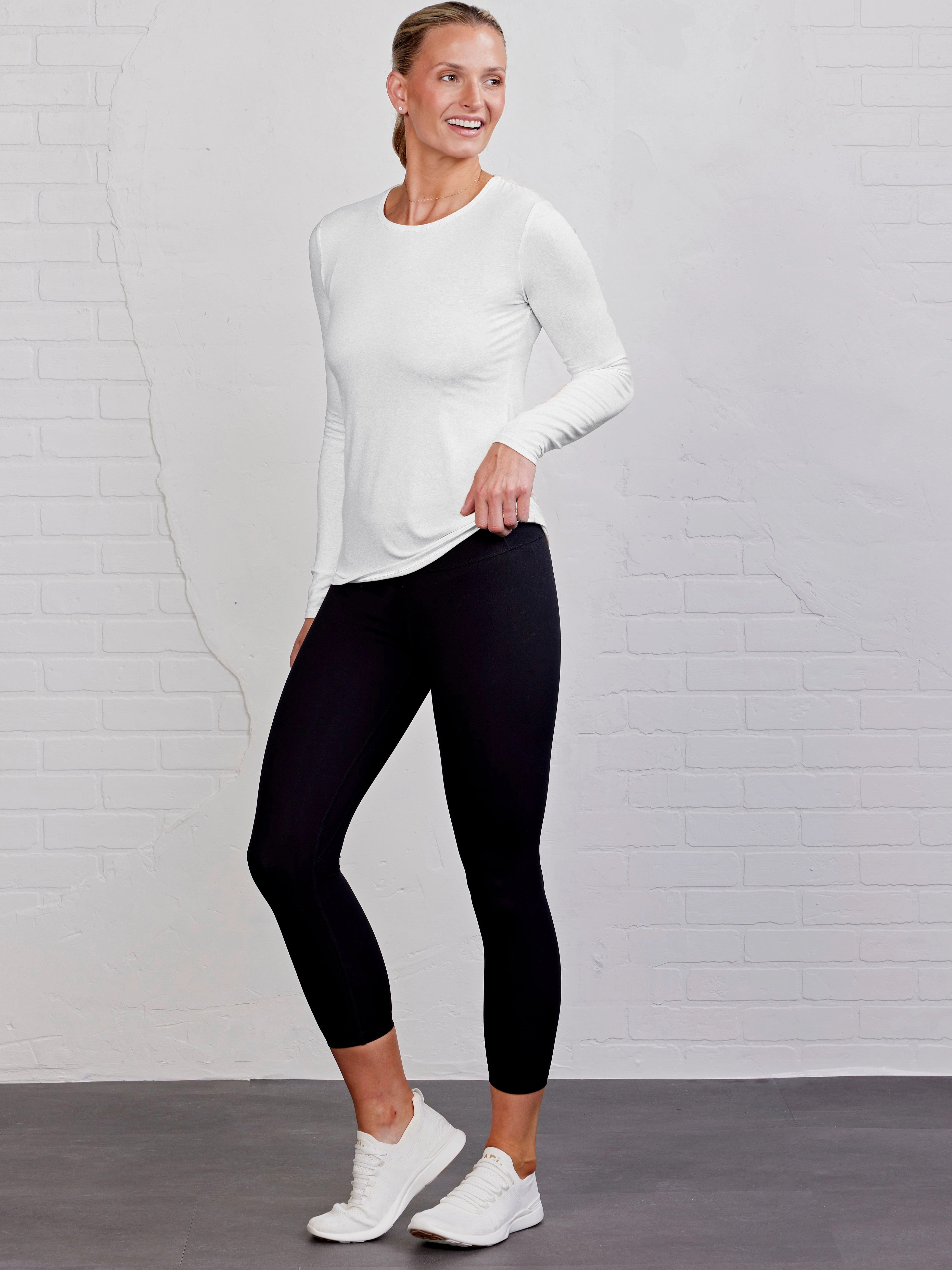 NOLA Long Sleeve T-Shirt Rolled Hem Finish ClassicCrewNeck