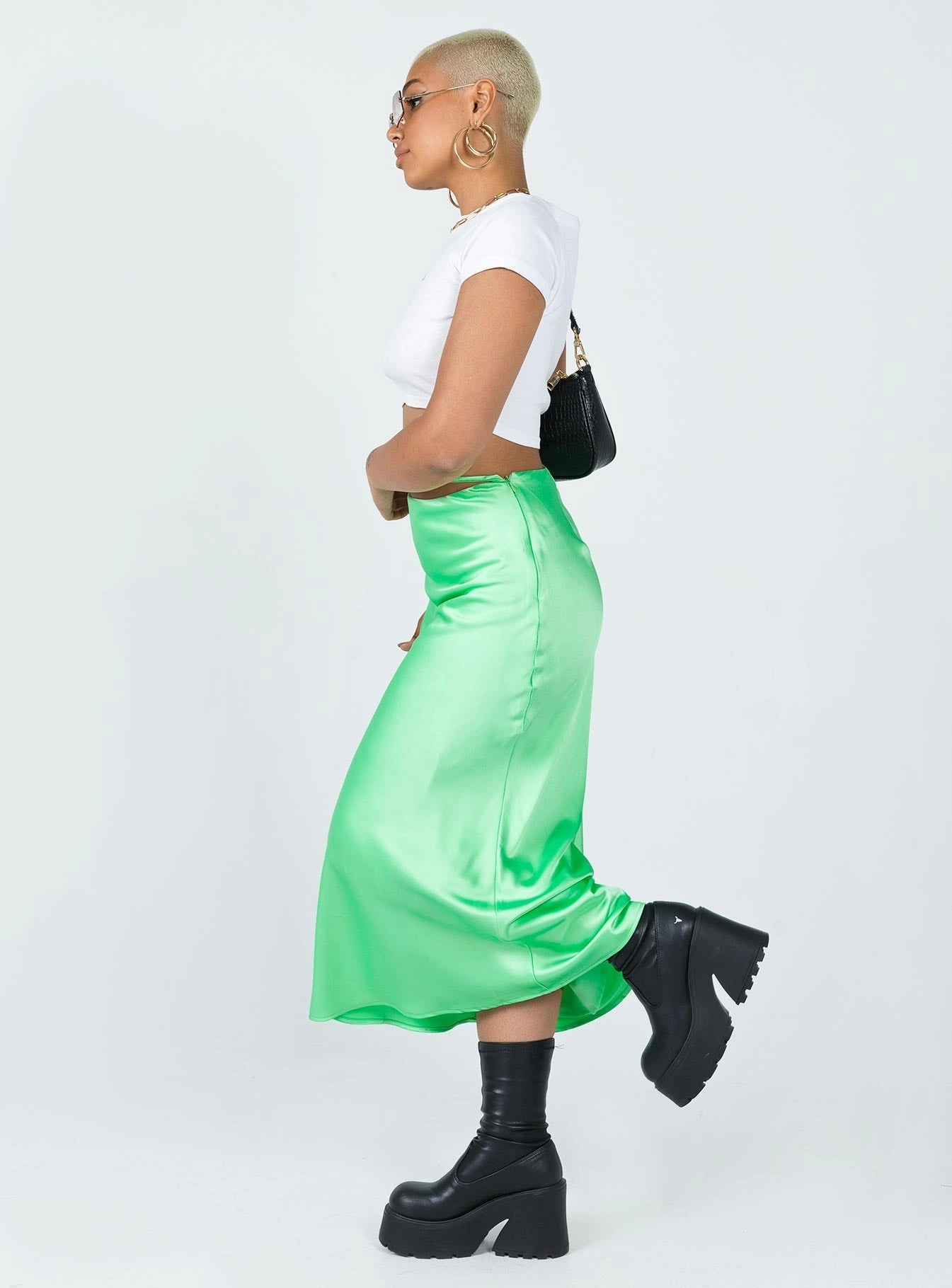 Neutral Wear Non Restrictive Fit Nola Midi Skirt Green