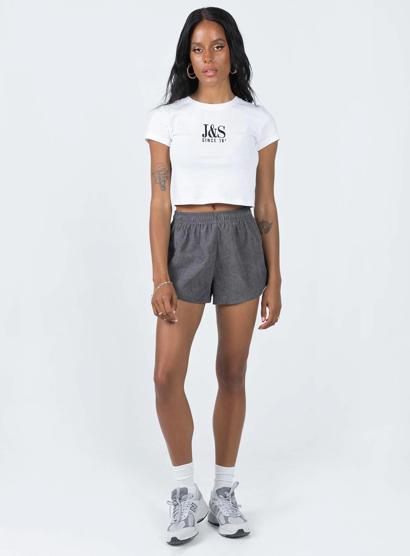 Beach House Shorts Cord Grey Lightweight Shorts