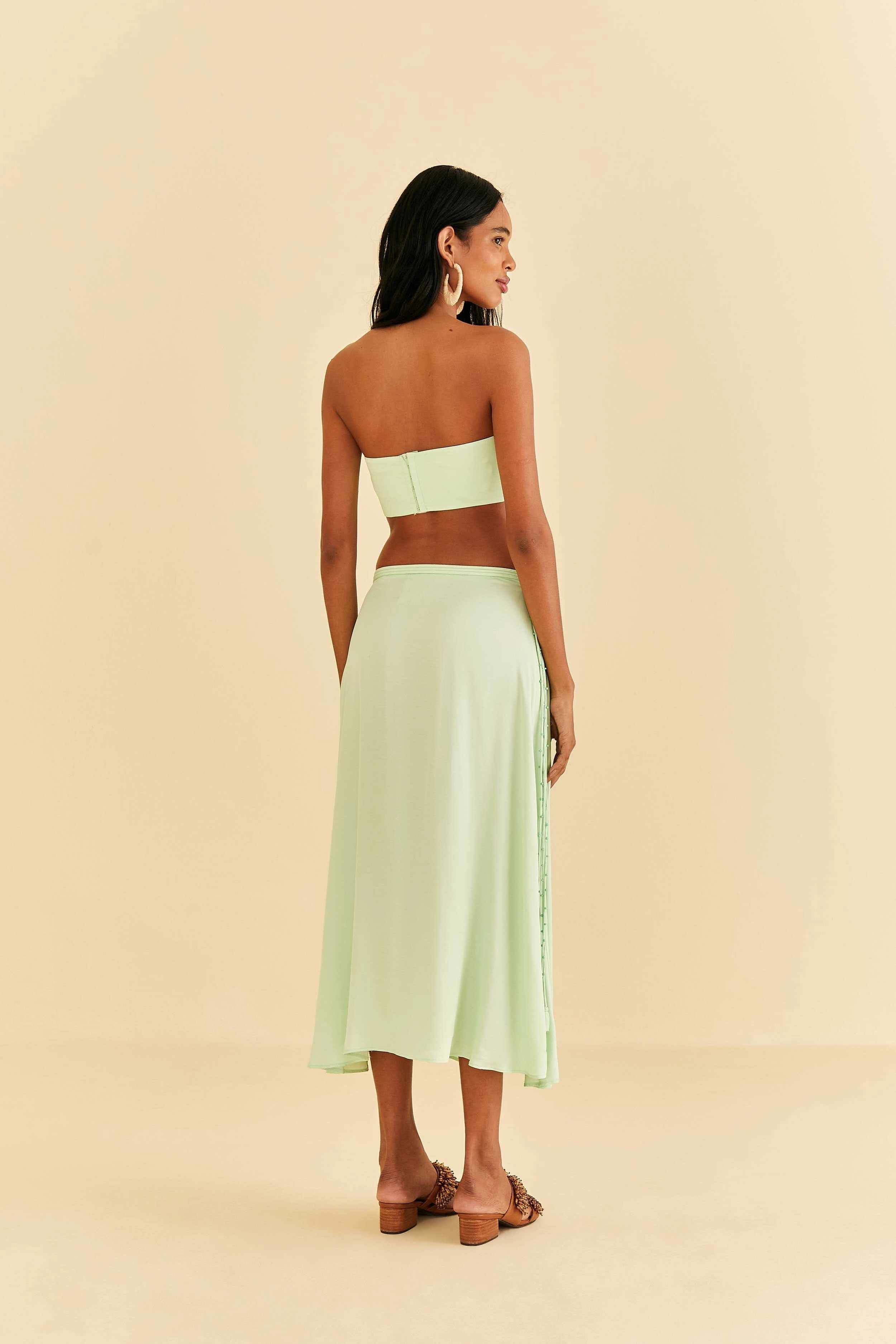 Polished Touch Mint Midi Skirt