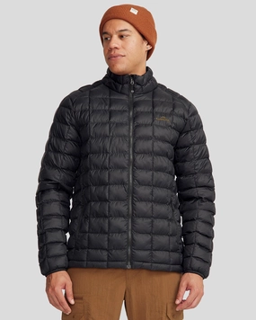 Adjustable drawstring InterchangeableLining Men's Heli Insulated Jacket - Black Stingray