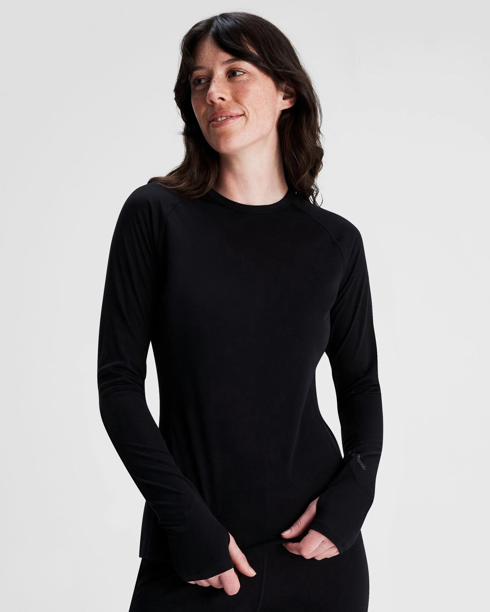 Abrasion Resistant Fabric Women's KMDAction Baselayer Top  - Black