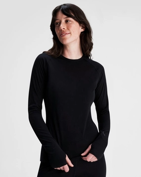 Women's KMDAction Baselayer Top  - Black Thermal Adaptive Cloth