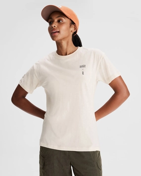 Women's O.Smither Lines Organic Cotton T-shirt - Natural Relaxed Waistband