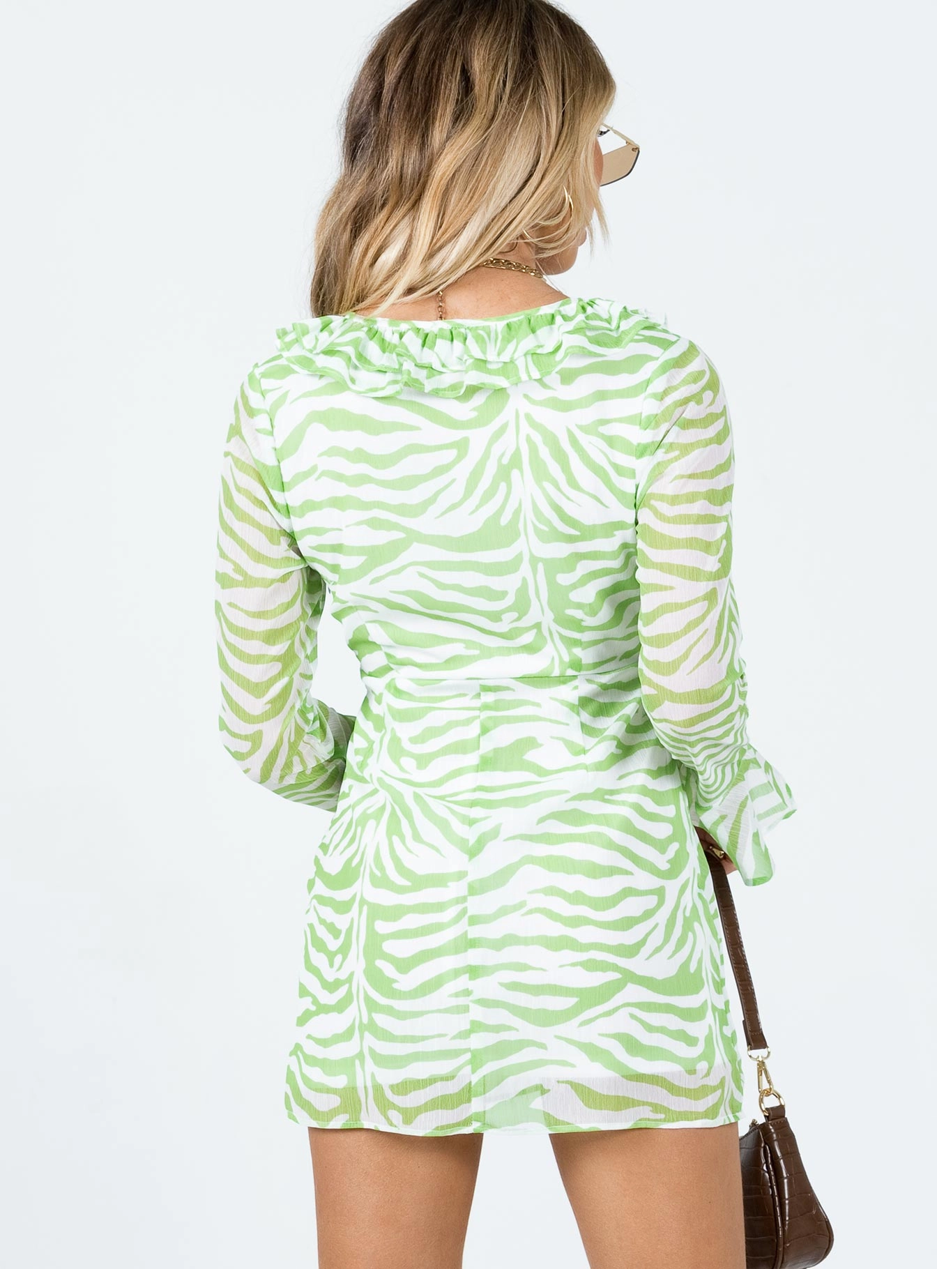 Nostalgia MinI Dress Green Travel piece Soft Material
