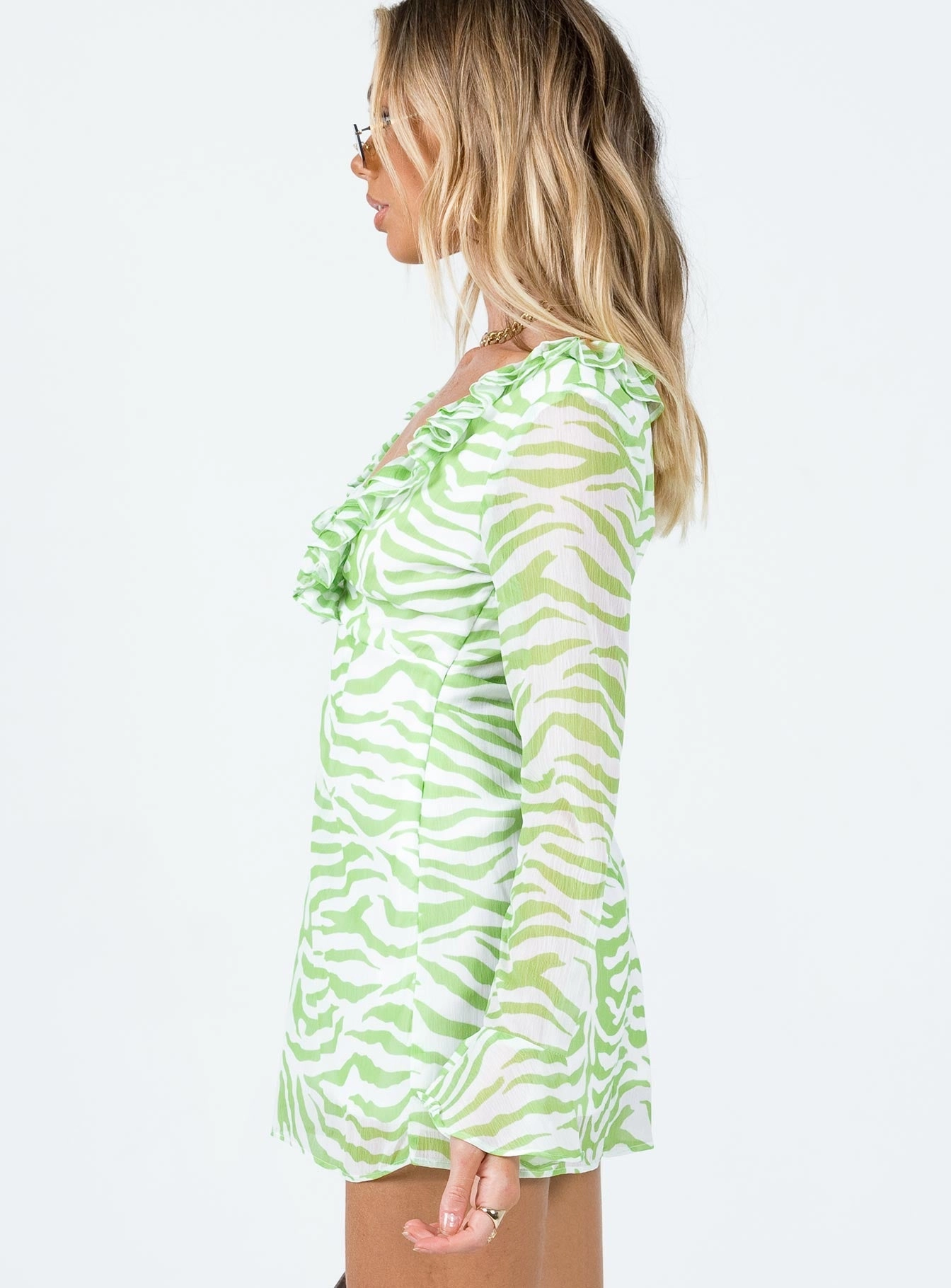 Nostalgia MinI Dress Green Street Vibe Spring Style