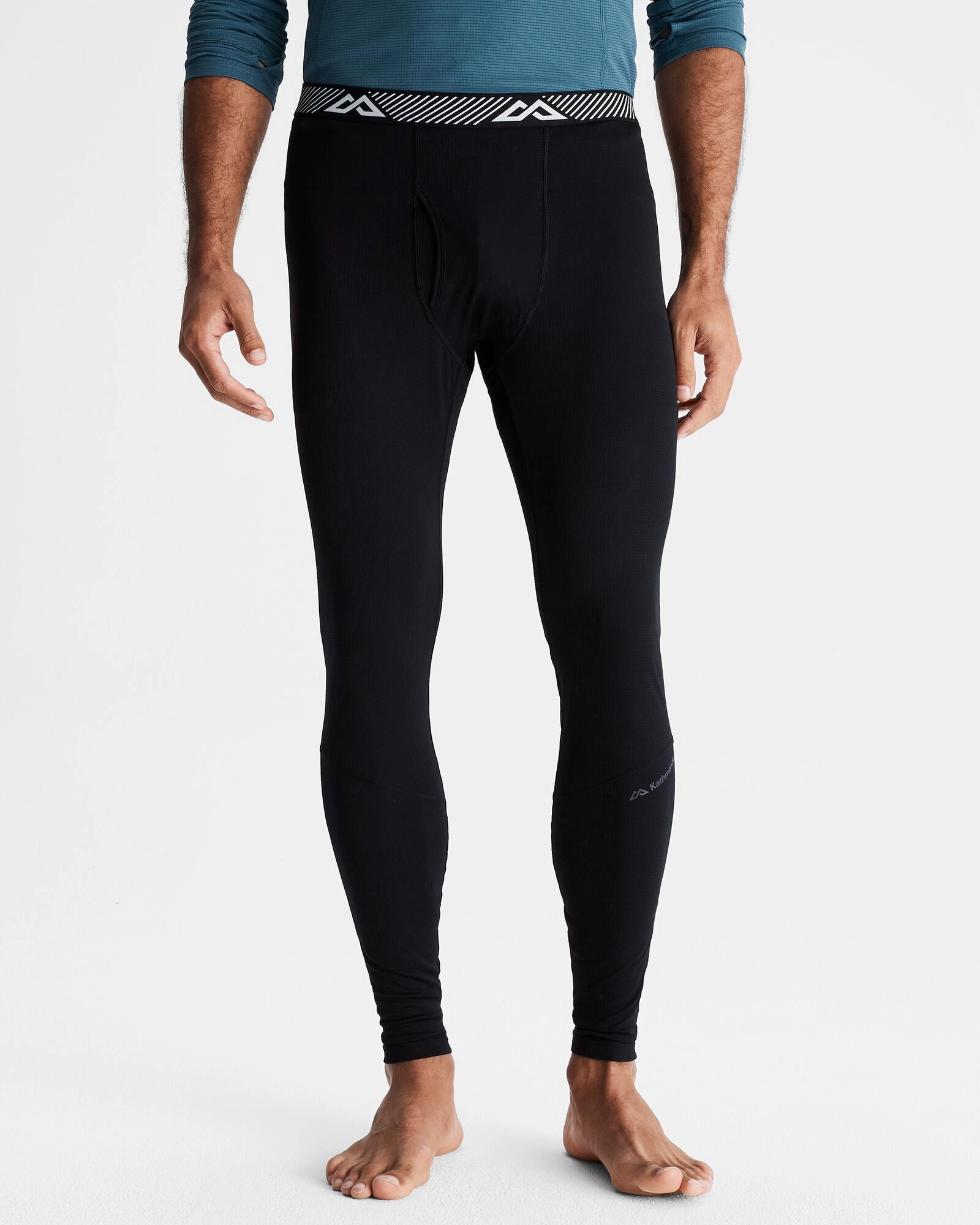 Thermal Regulating Textile Men's KMDAction Baselayer Long Johns - Black