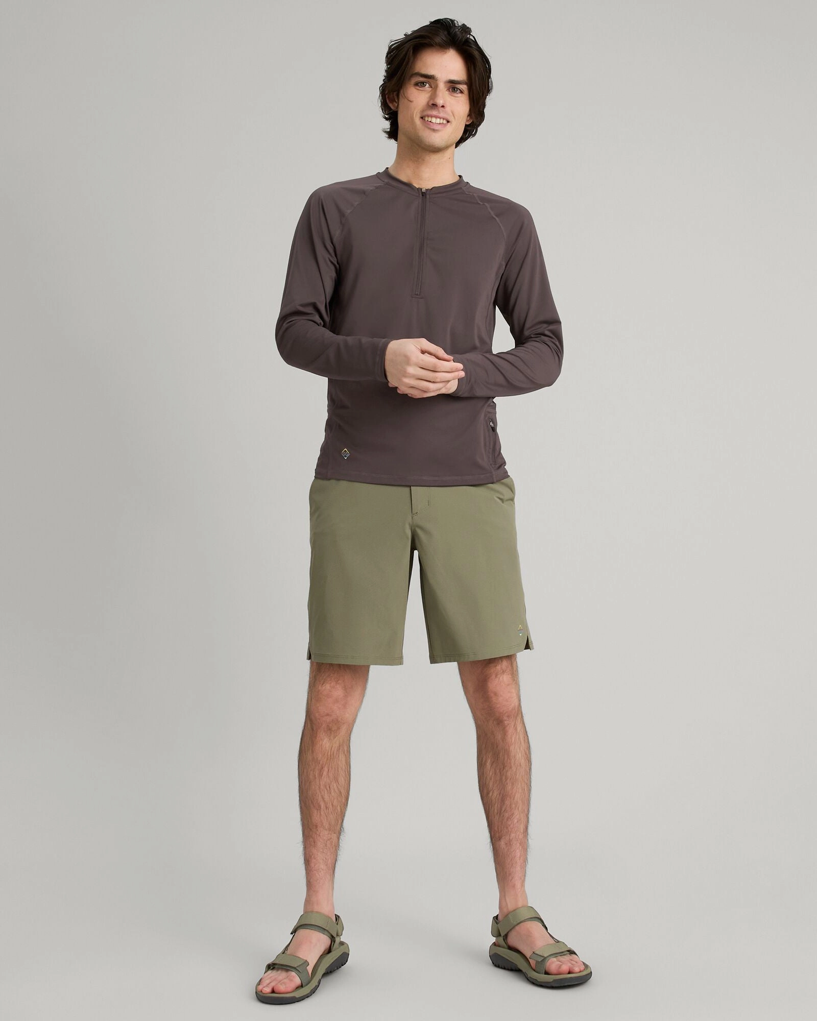 Reversible design WTR-Seeker Men's Splash Long Sleeve Top - Dark Quartz
