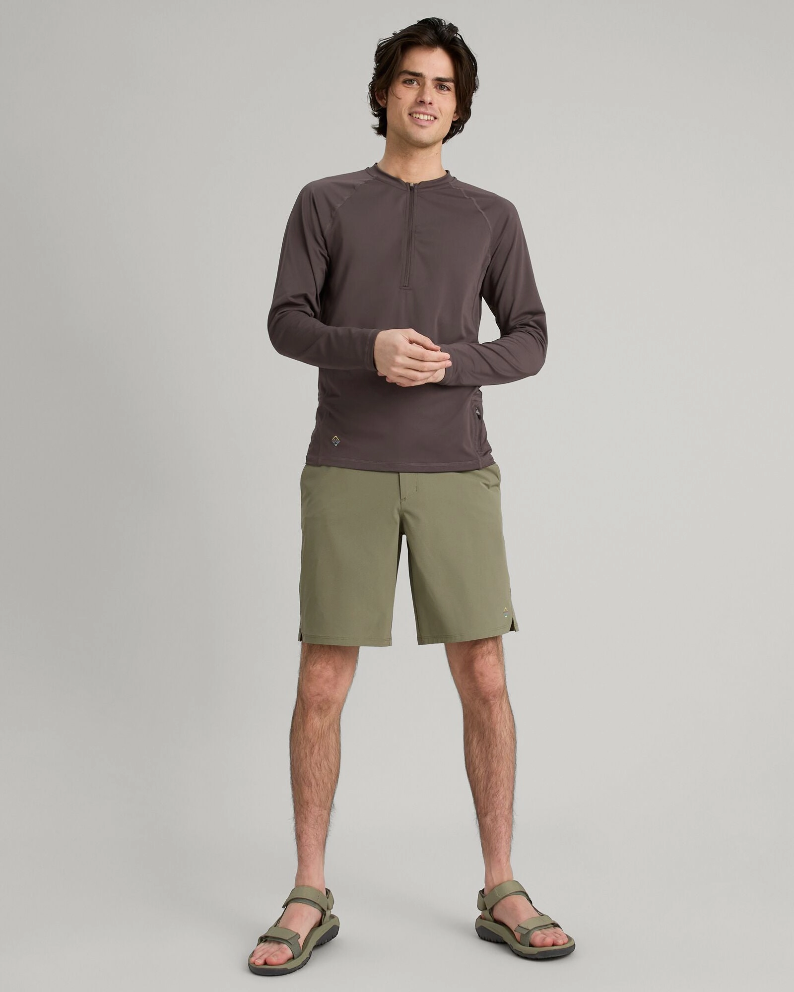Knit Layering WTR-Seeker Men's Splash Long Sleeve Top - Dark Quartz