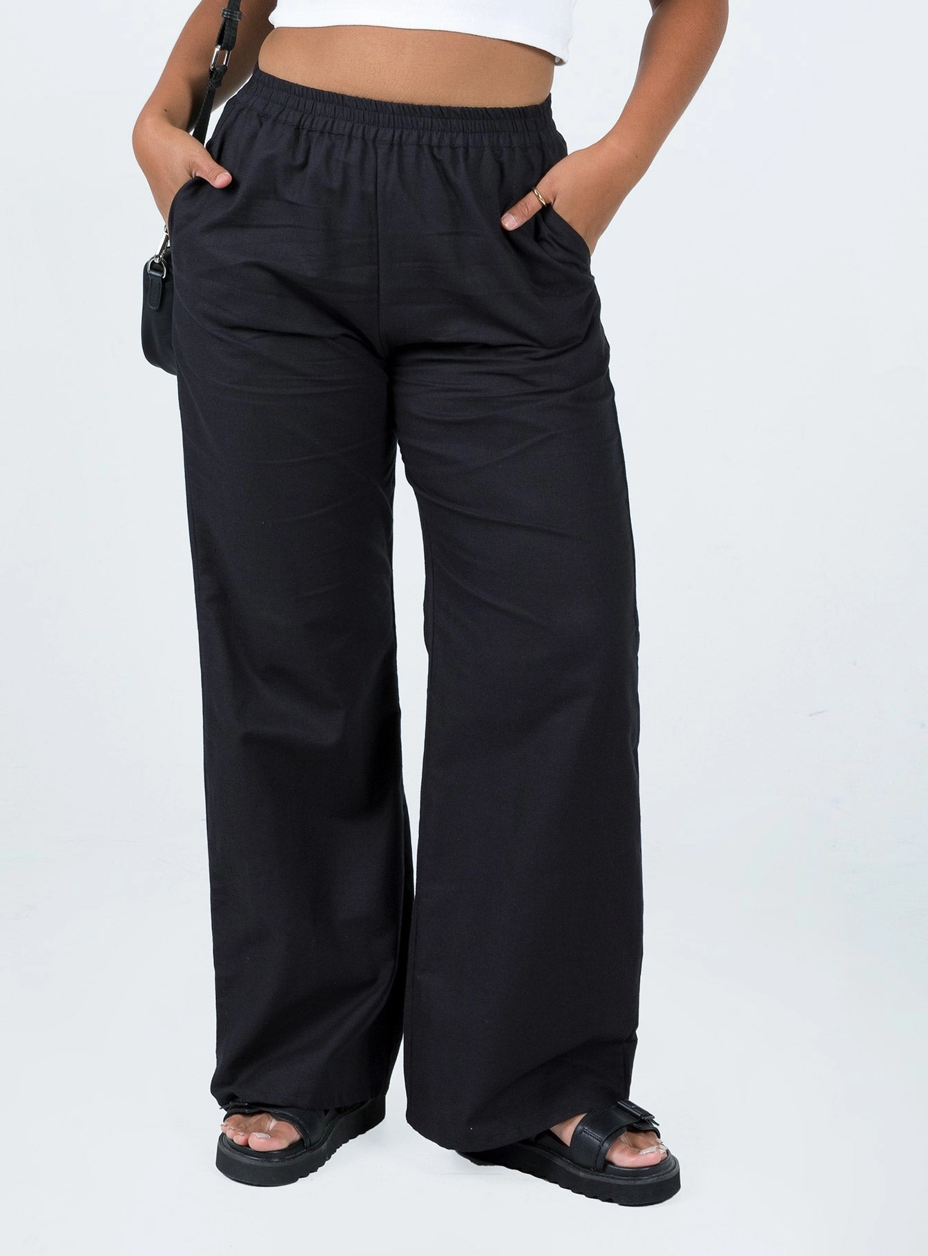 All Day Wear Comfort Motel Yara Trouser Black