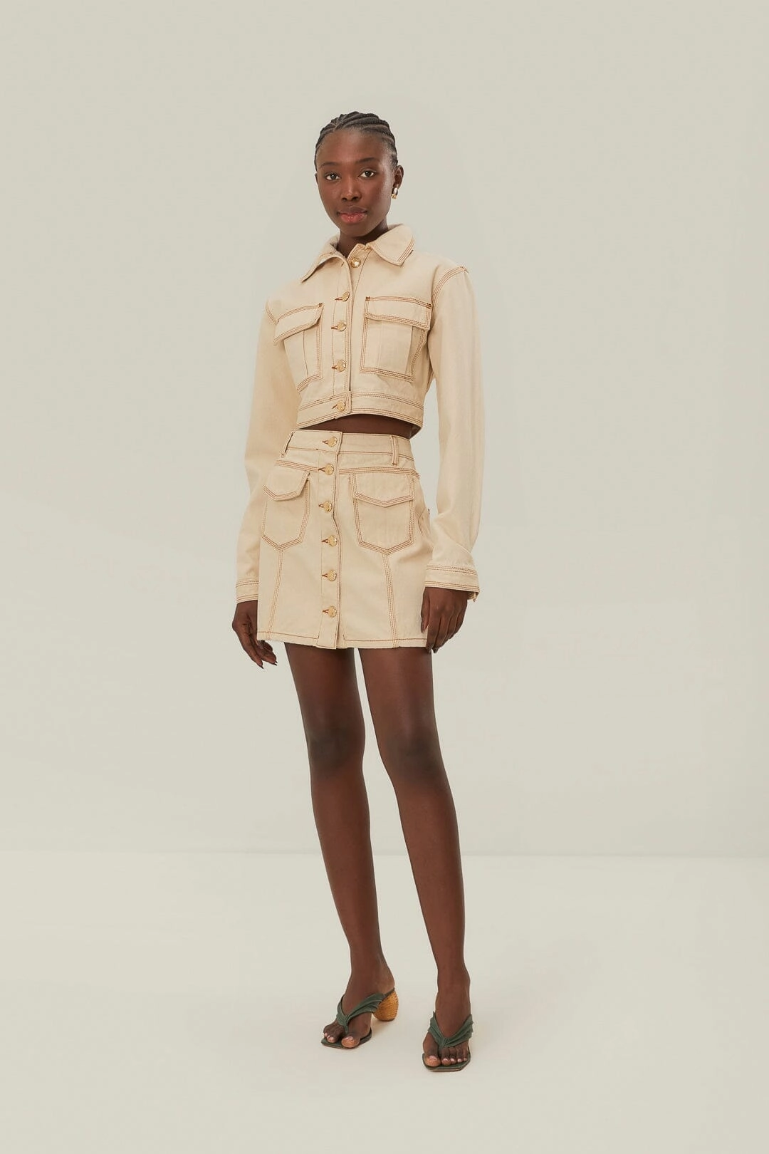 Off-White Gabardine Mini Skirt Machine washable Travel Influence