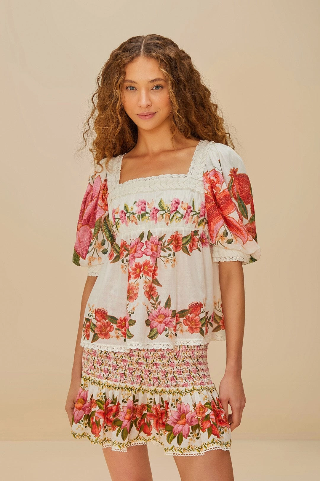 Off-White Summer Fruit Mini Skirt Personality Style