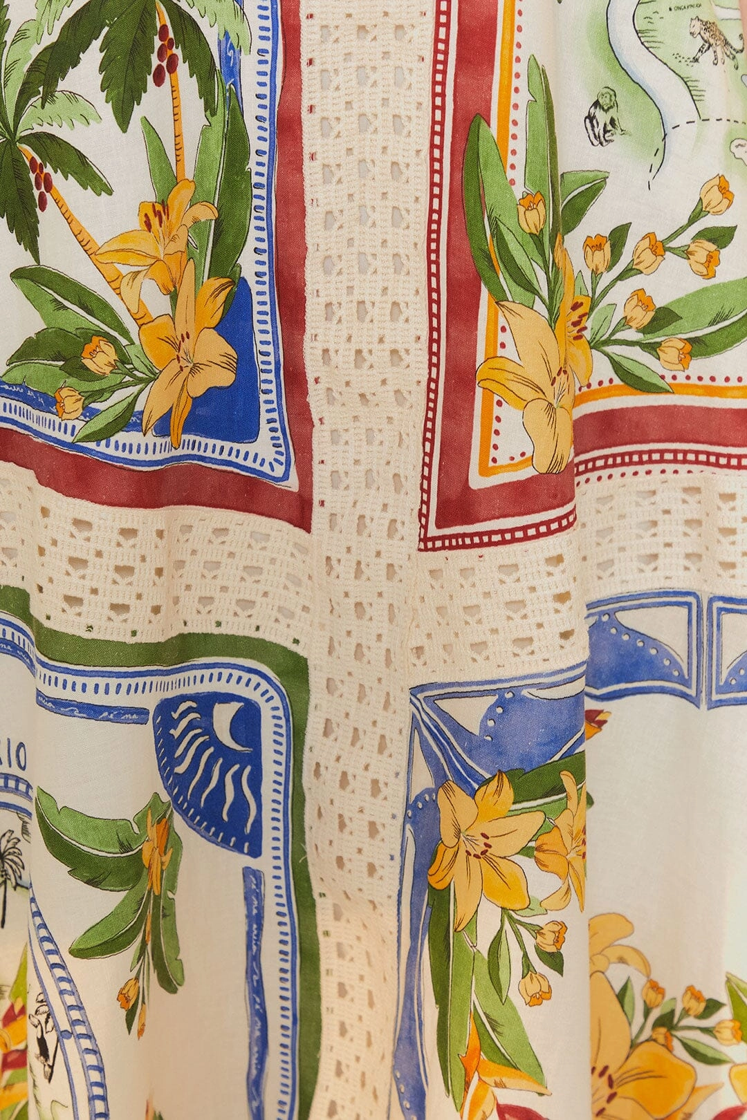 Style Layering Striped Design Off-White Tropical Destination LENZING? ECOVERO? Euroflax? Midi Skirt