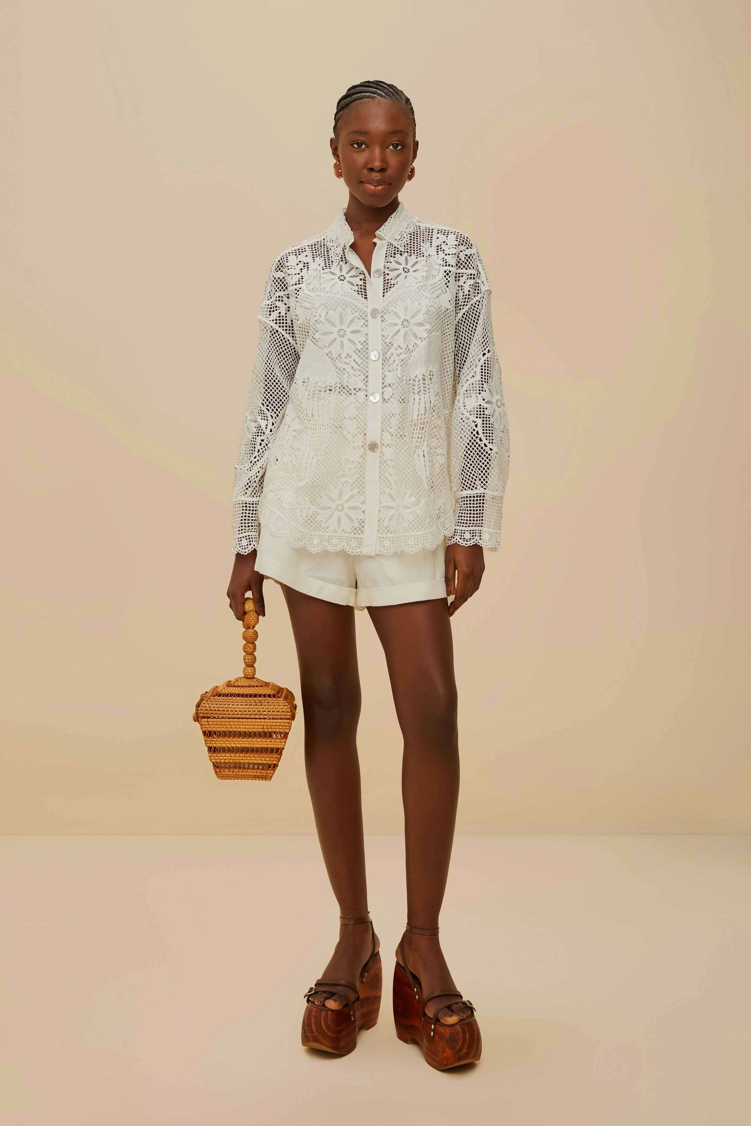 Off-White Wavy Pockets Euroflax? Premium Linen Shorts Casual Comfort
