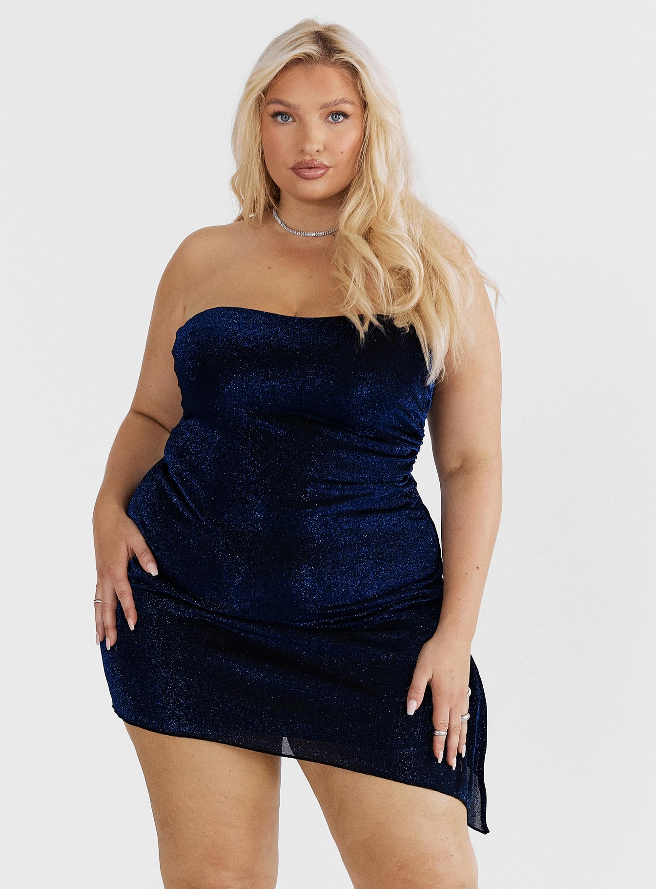 Natural Aesthetic Mom Chic Donelli Mini Dress Navy Curve