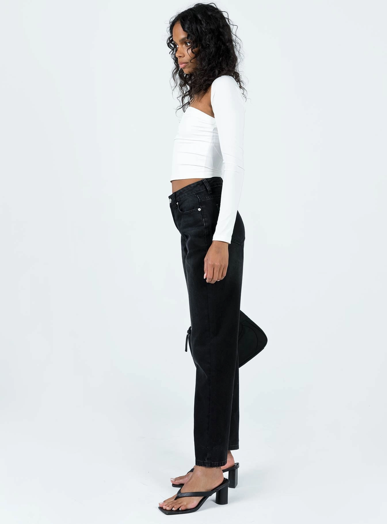 Date Night Loose Vintage Lover Casual Option Organic Cotton Blend Wilsons Loose Leg Low Rise Jean Black