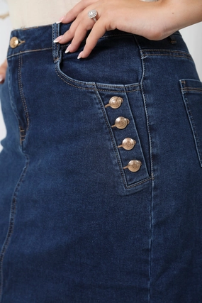 Sleek Styling Chill Wear Curve Denim Skirt