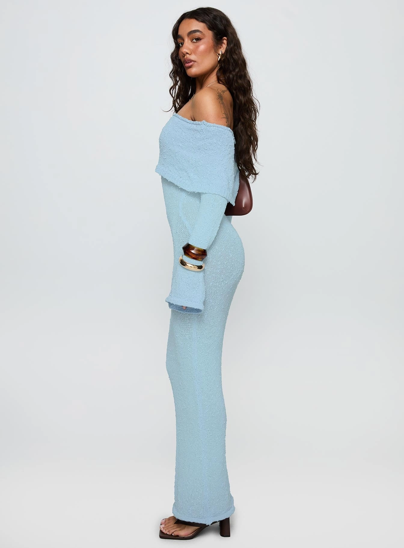 Unlined Look Karynn Long Sleeve Maxi Dress Blue