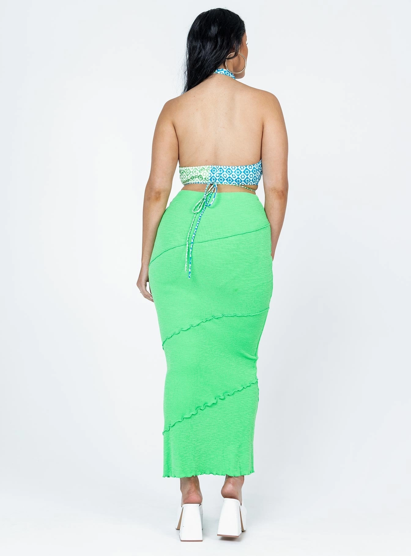Oscar Maxi Skirt Apple Green Travel Style City Mood
