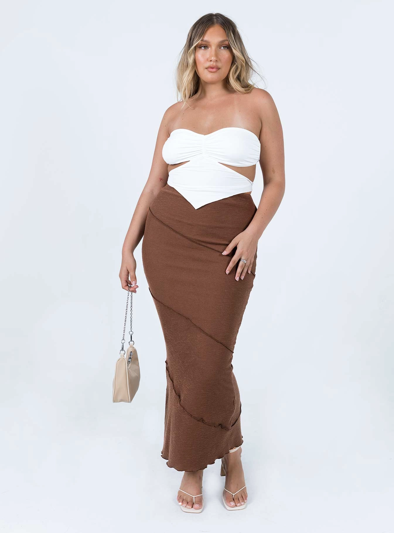 mix and match Clean Cut Oscar Maxi Skirt Brown