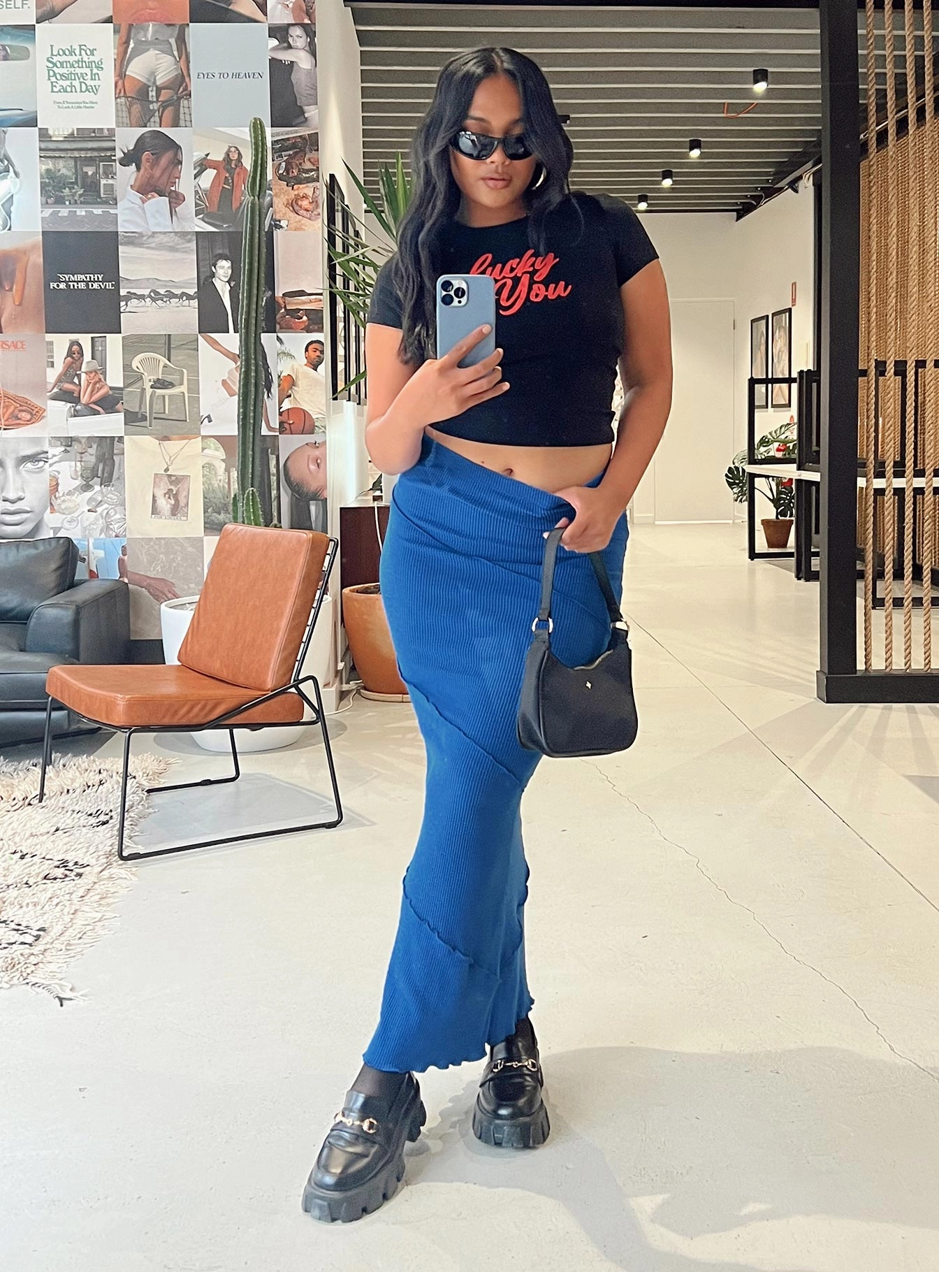 Style Preview Oscar Maxi Skirt Cobalt Blue