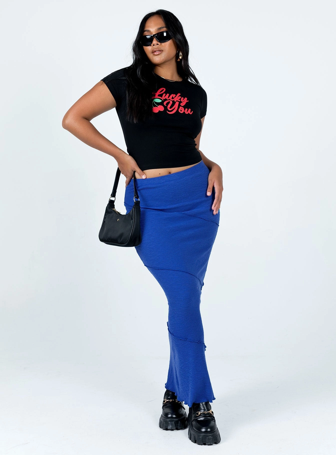 Oscar Maxi Skirt Cobalt Blue music concert