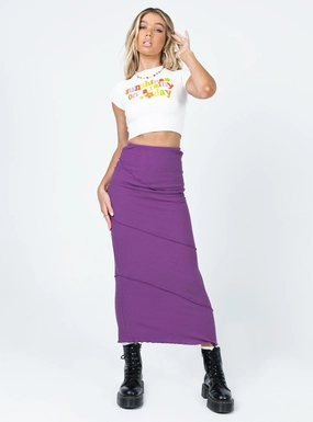 Outfit Focused Oscar Maxi Skirt Dark Purple