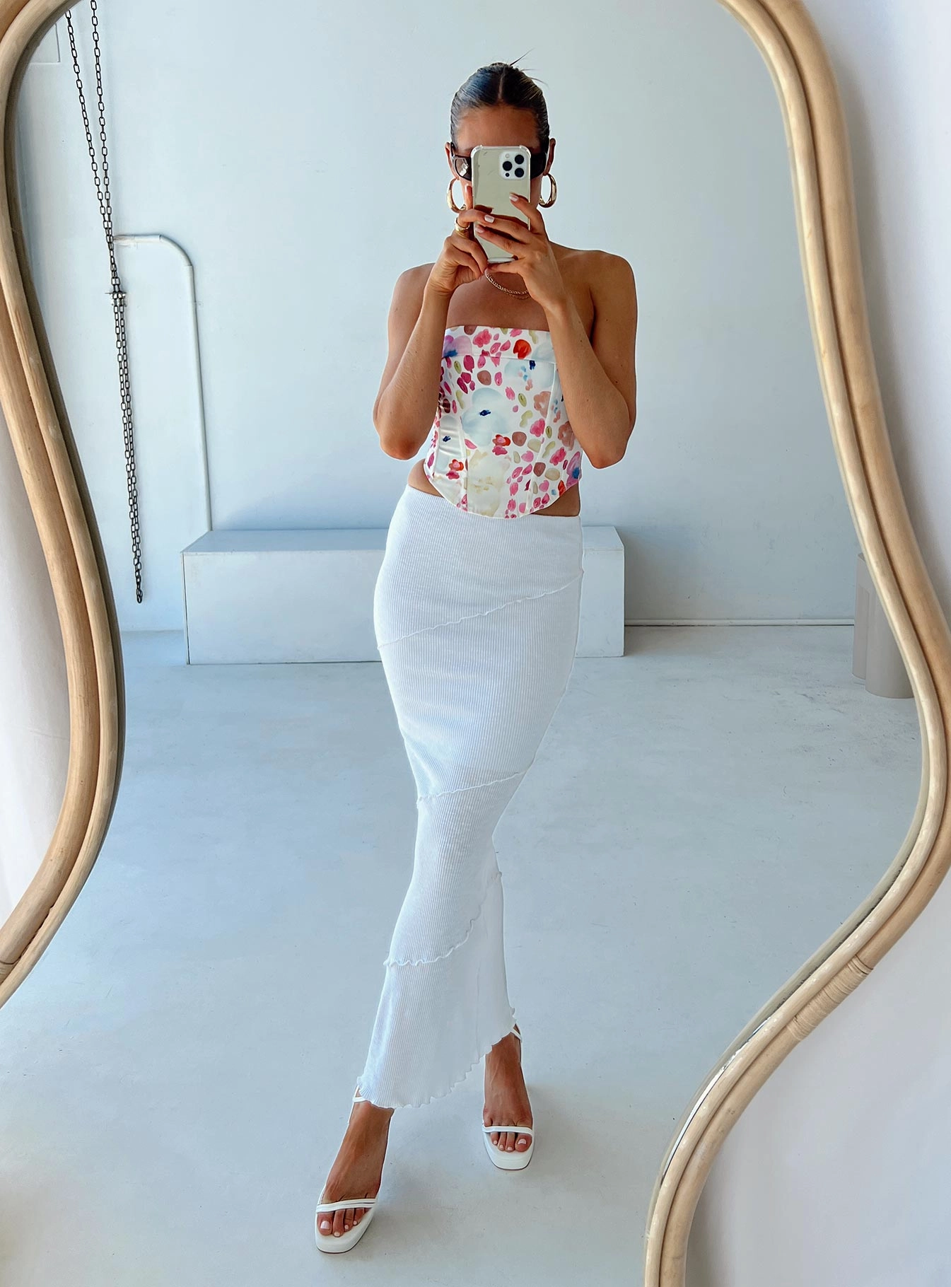 Oscar Maxi Skirt White Travel Style Dance Practice
