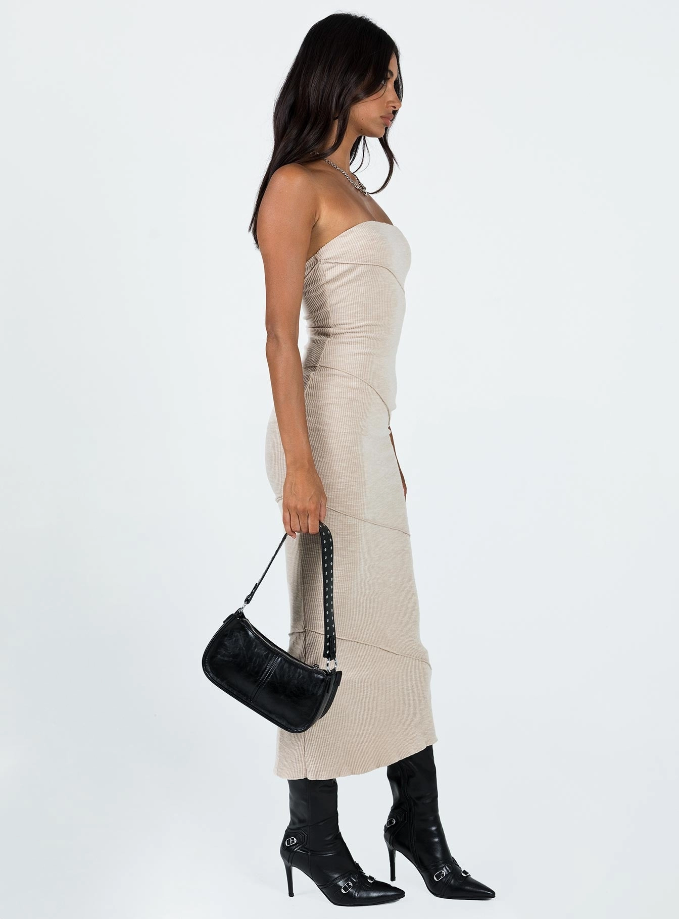 Oscar Midi Dress Beige Casual Style Casual Must-Have