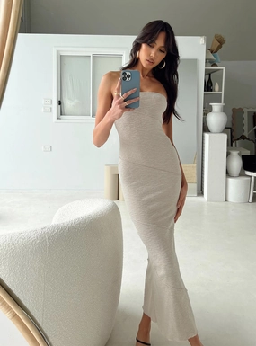 Night Out Radiant Mood Oscar Midi Dress Beige