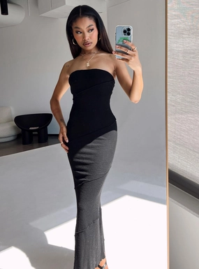 Bold Design Fitted Mood Oscar Midi Dress Black